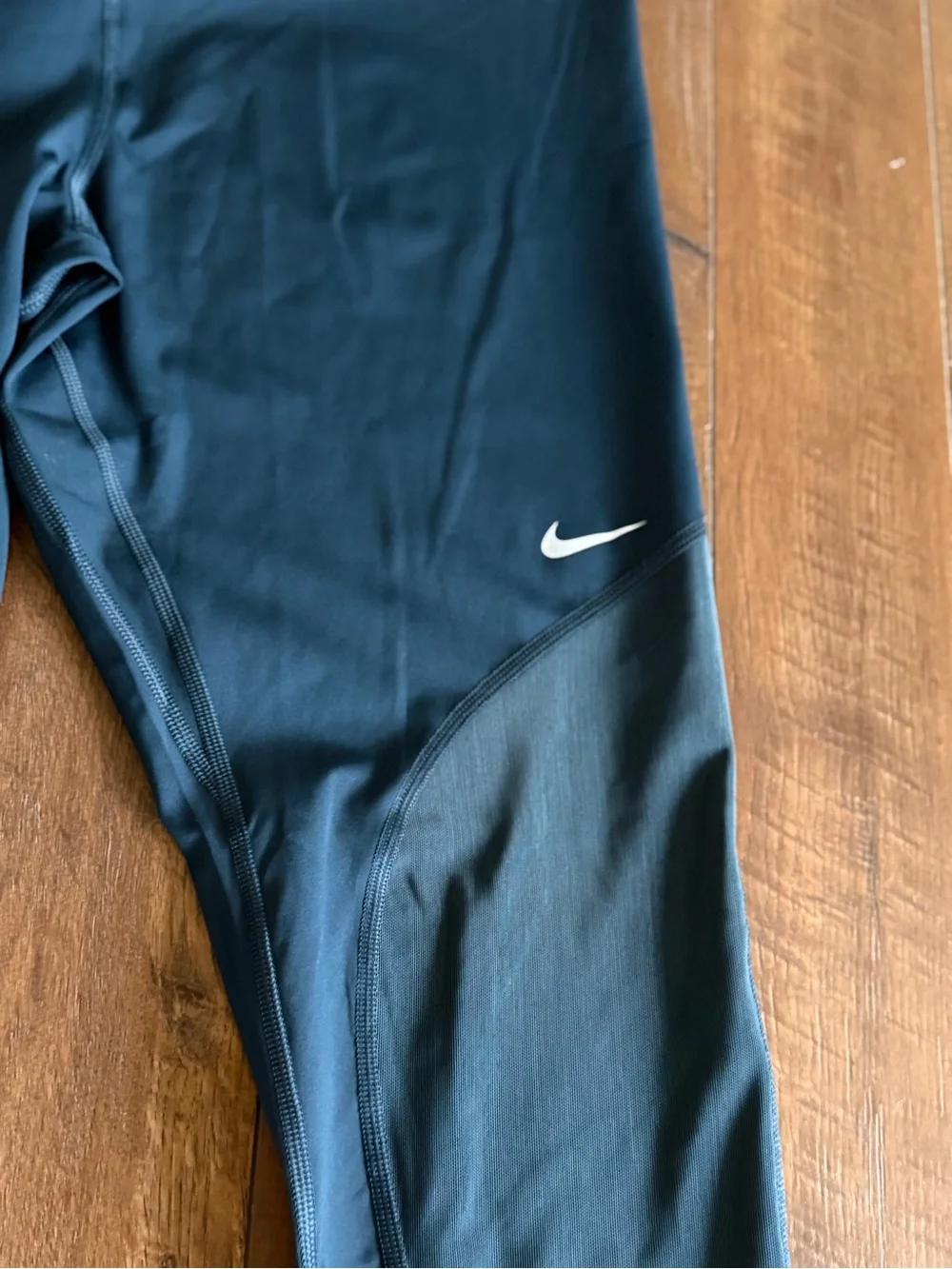 Nike Navy and White Women's Athletic Leggings